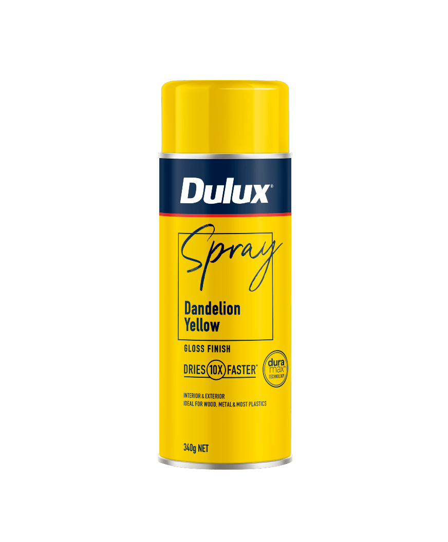 Dulux Gloss Dandelion Yellow Spray Paint 340g Each