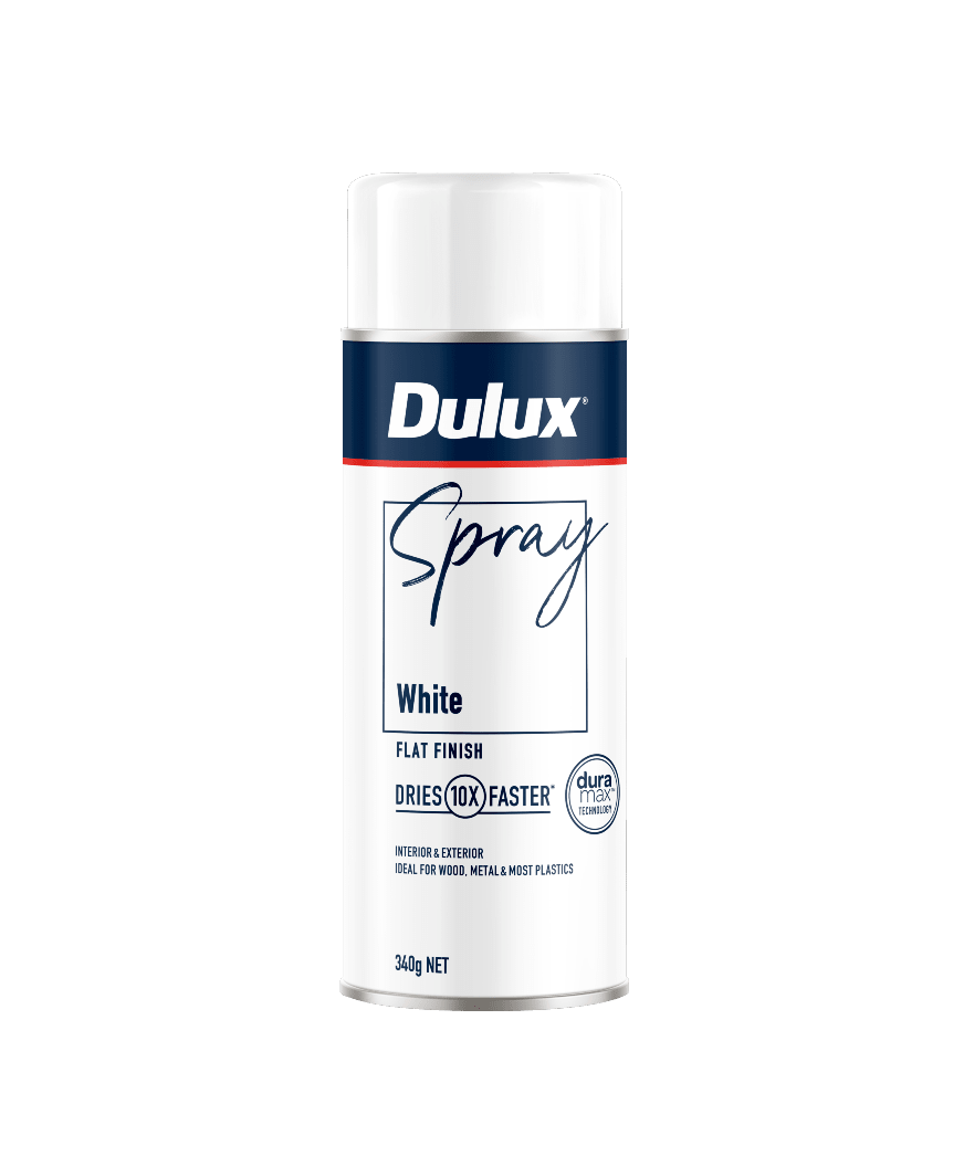 Dulux Flat White Spray Paint 340g Each