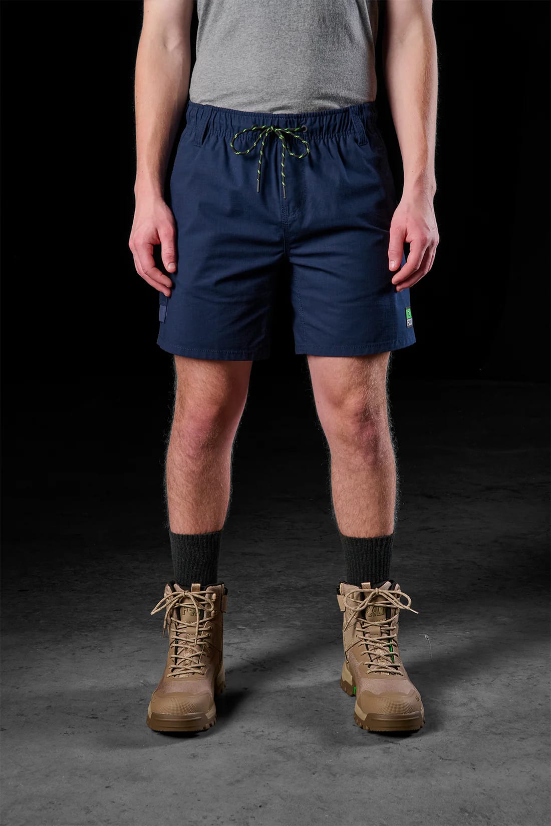 FXD Elastic Waist Utility Shorts, WS-7 - Khaki - 40
