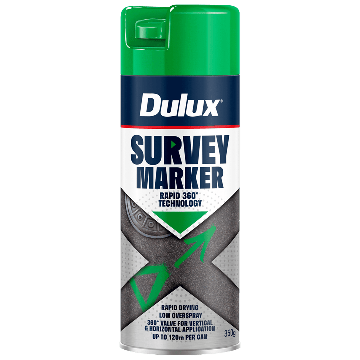 Dulux Survey Marker Fluoro Green Spray Paint 350g Each
