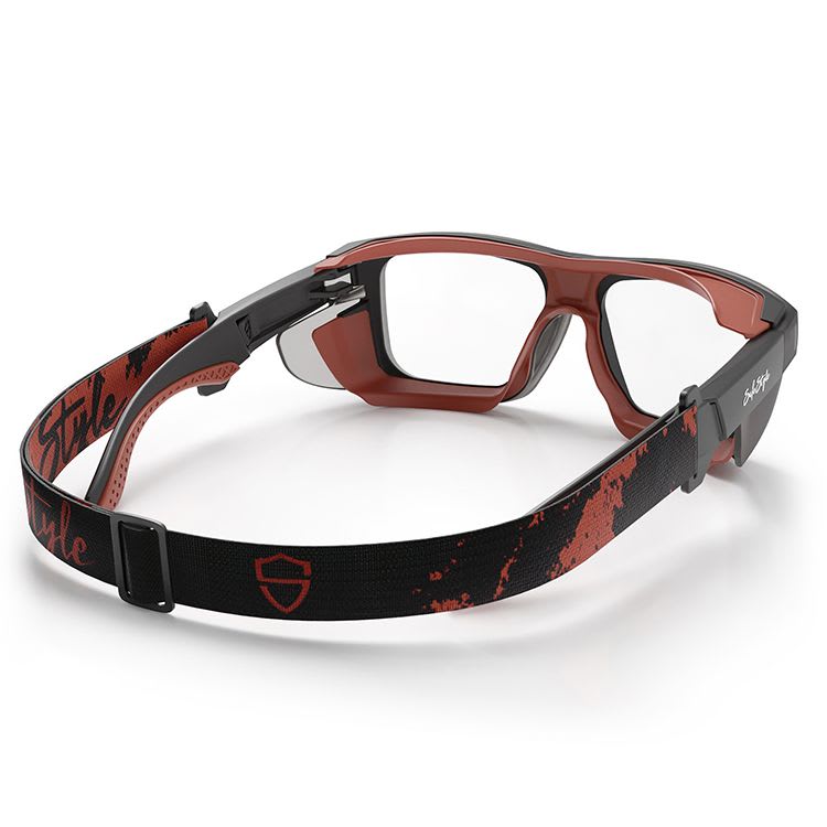 SafeStyle Converts Graphite Red Frame Clear Lens