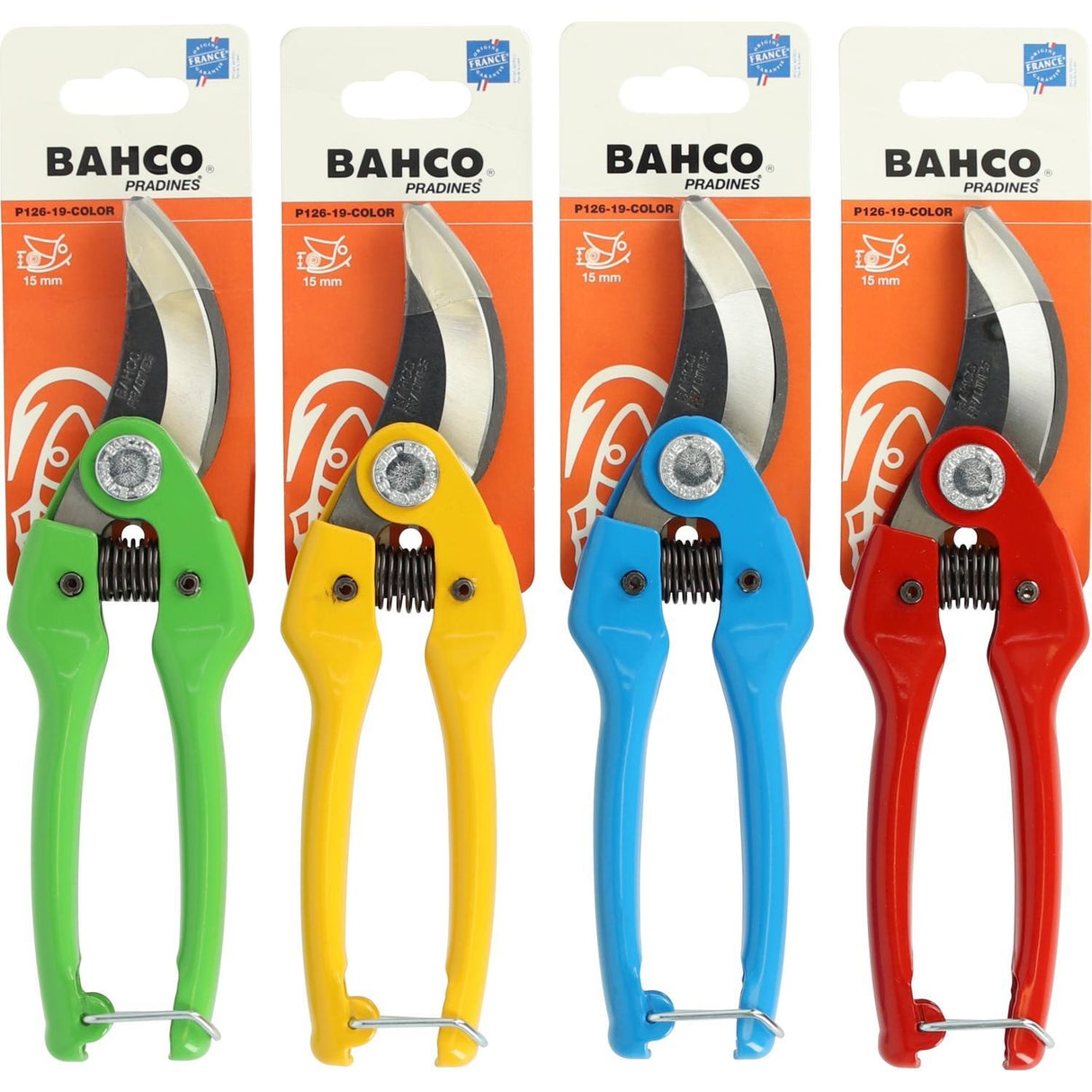 Bahco Bypass Secateurs with Stamped Steel Handle