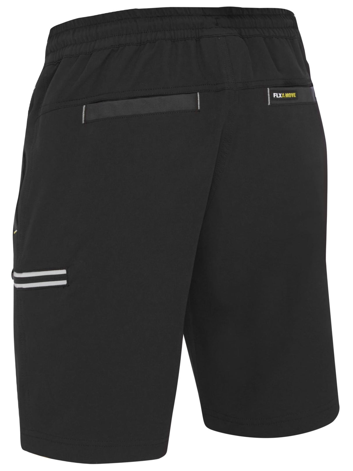 Bisley Flx & Move Elastic Waist Shorts, BSHC1333 - Black - 87