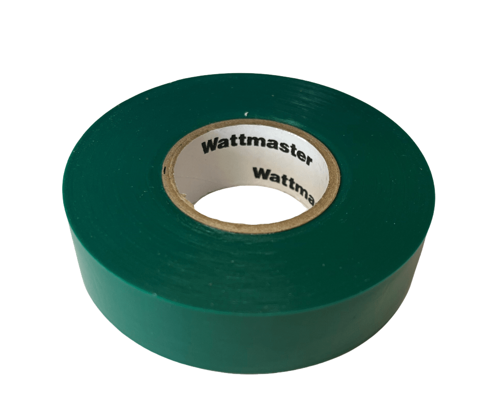 Wattmaster Green PVC Electrical Tape 18mm x 20m