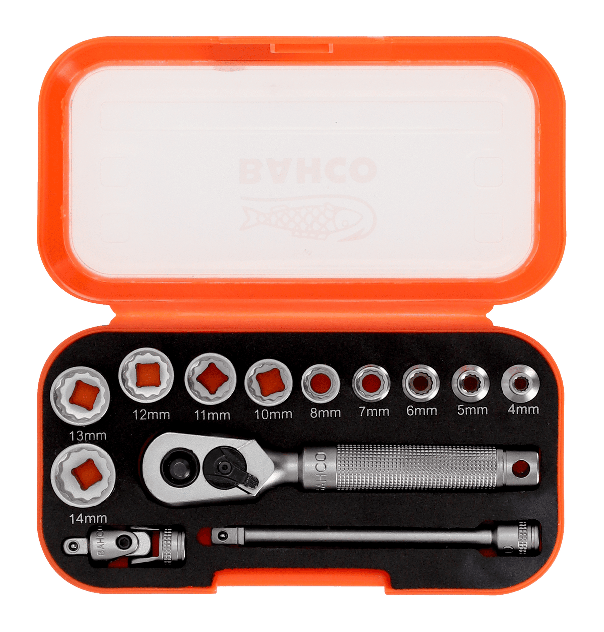 Bahco Square Drive Socket 1/4" 13 piece (Set)