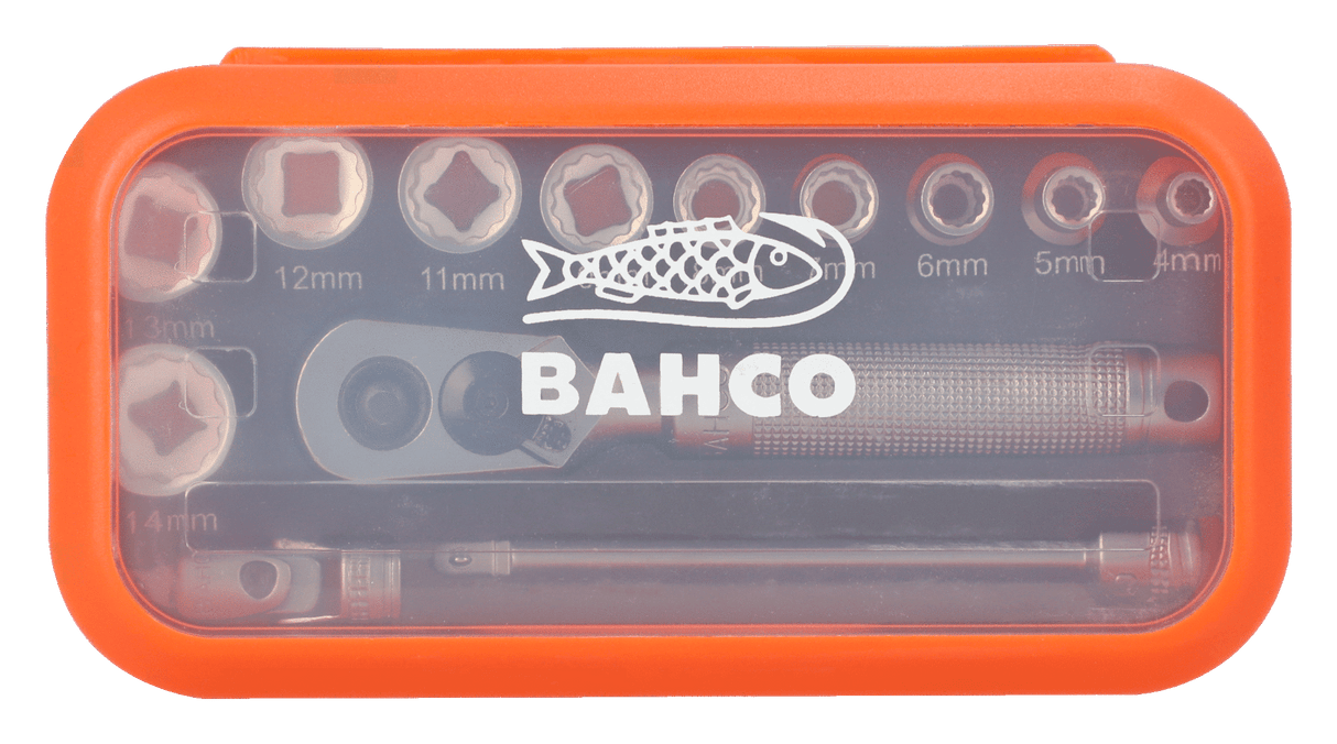 Bahco Square Drive Socket 1/4" 13 piece (Set)