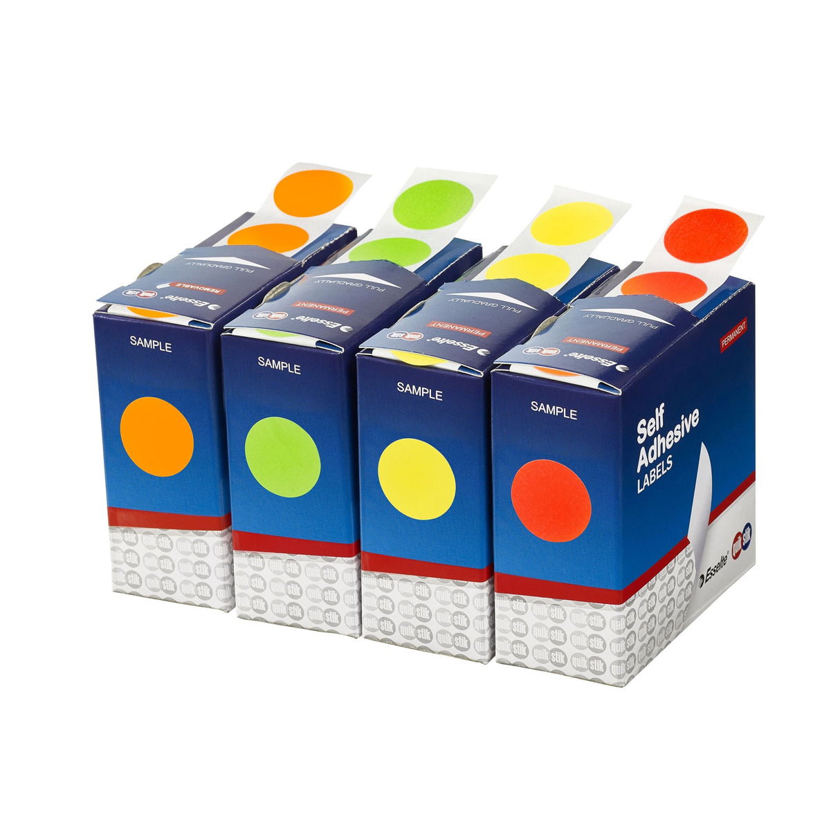 Circle Labels 24mm Fluro Green 500 Pack (Packet) - Quikstik
