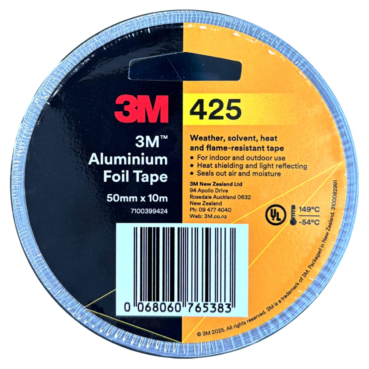 3M Aluminium Foil Tape 425 50mm x 10m (Roll)