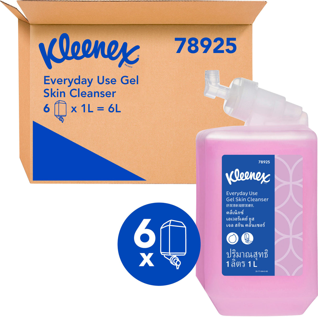 Everyday Use Gel Skin Cleanser 1 Litre (Carton of 6) - Kleenex