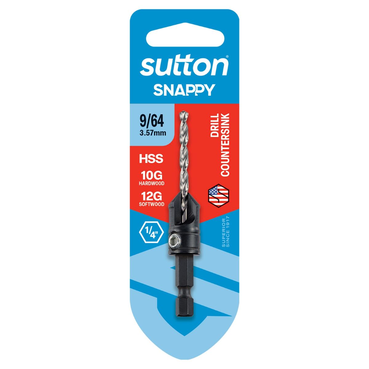Sutton Snappy Drill Countersink - Dia 9/64" 1/8inch