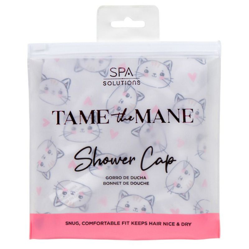 Shower Cap Pink Kitties