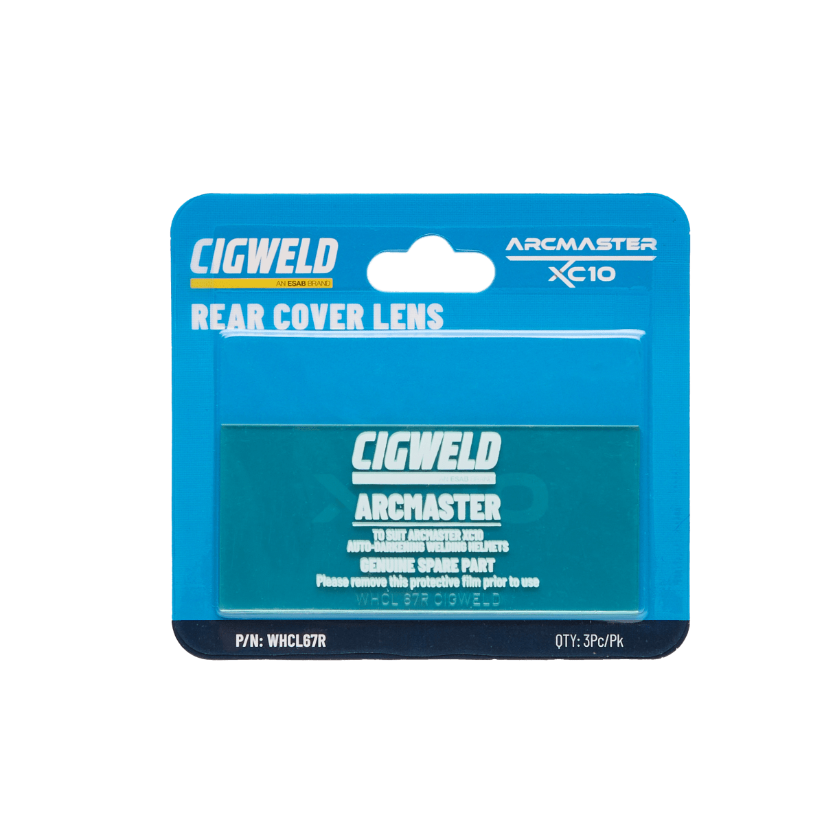 Arcmaster Rear Cover Lens XC8 XC10 Pack of 3 (Pack) - Cigweld