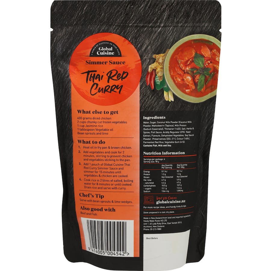 Global Cuisine Simmer Sauce Thai Red Curry 390g