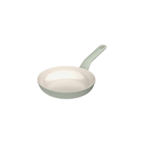 Eco-friendly 24cm Berghoff Balance Sage Frying Pan with non-stick coating, stay-cool handle, and even heat distribution.