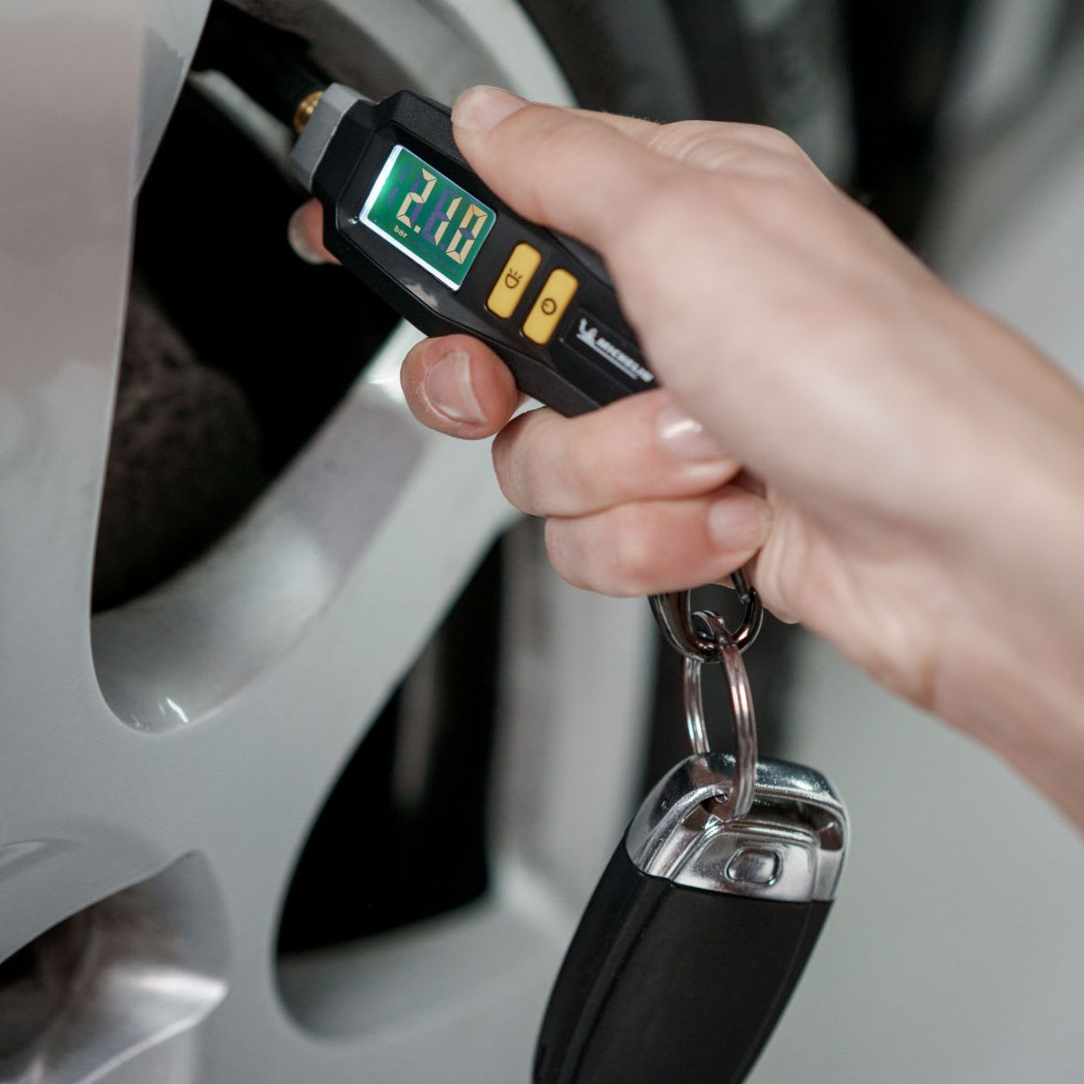 Michelin tyre gauge keyring