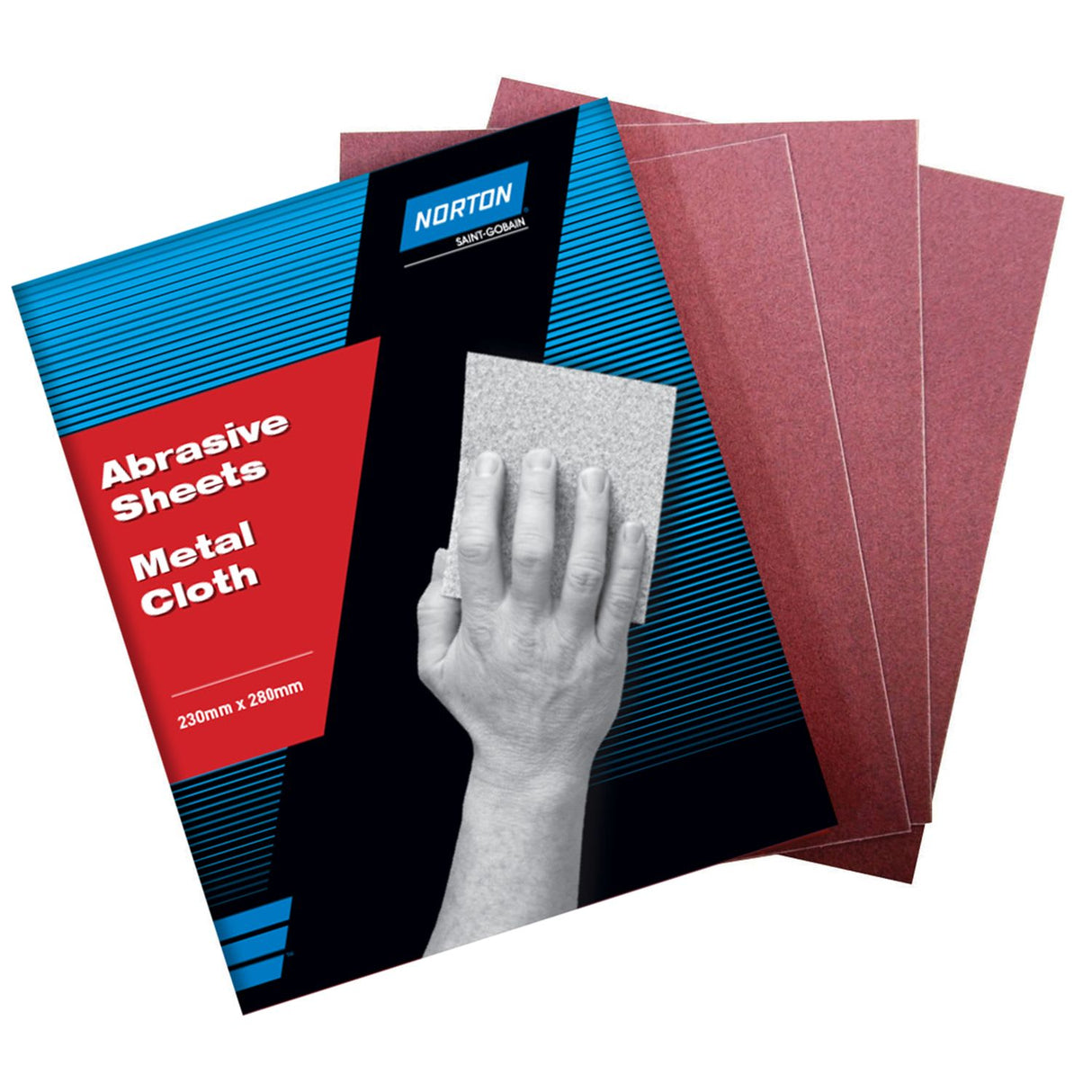 Norton Metalite Cloth Sheet P180 Grit 230x280mm Pack of 25 (Pack)