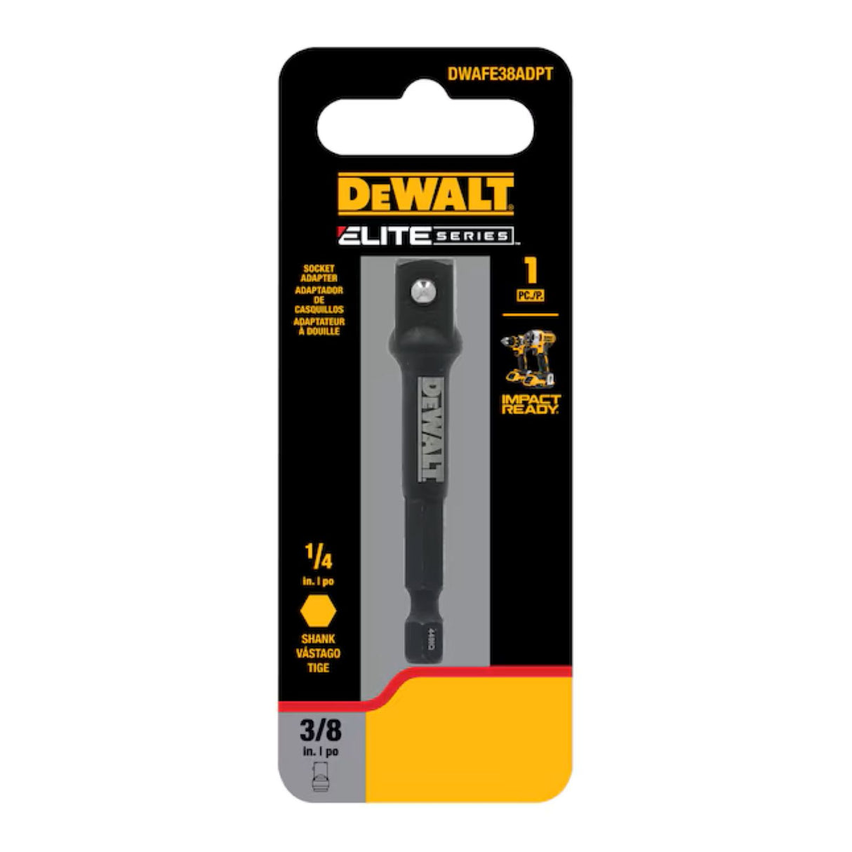 DeWalt Elite Series 1/4" To 3/8" Socket Adapter
