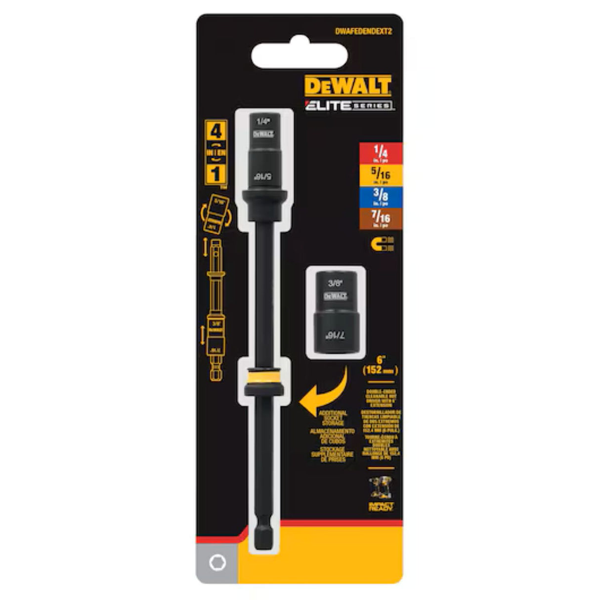 DeWalt Elite Series 4in1 Nut Driver 152mm