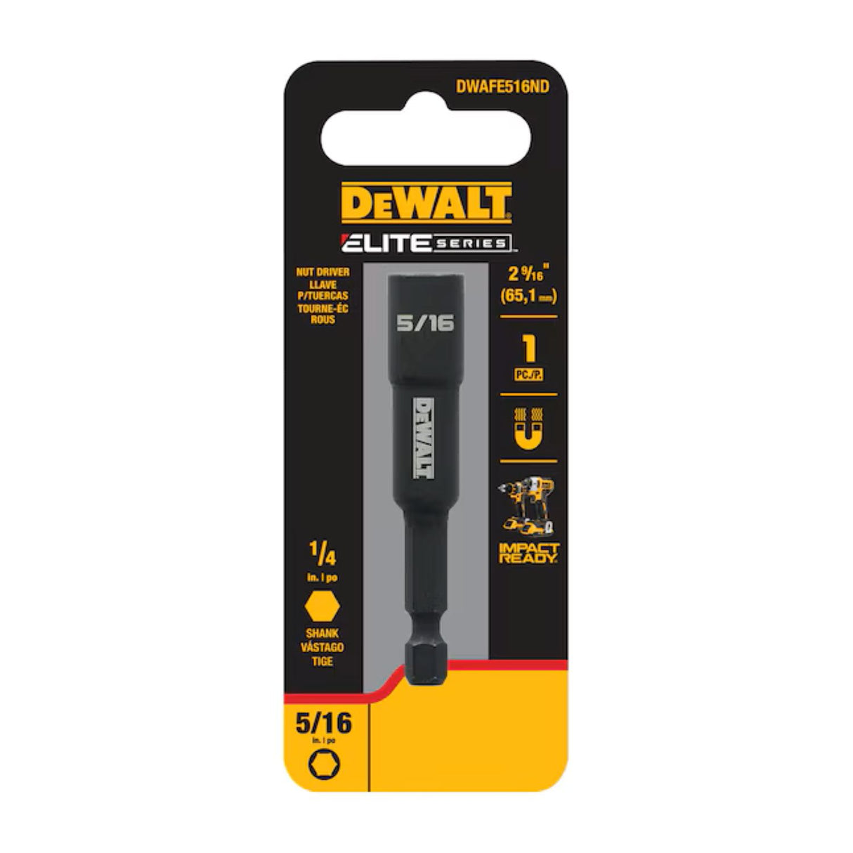 DeWalt Elite Series 5/16" Nut Driver 65mm
