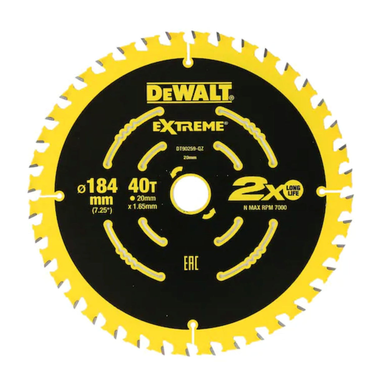 Dewalt Elite Circular Saw Blade 40T 184 x 20/16mm