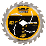 DeWalt XR Extreme Runtime Circular Saw Blade 24T 190mm