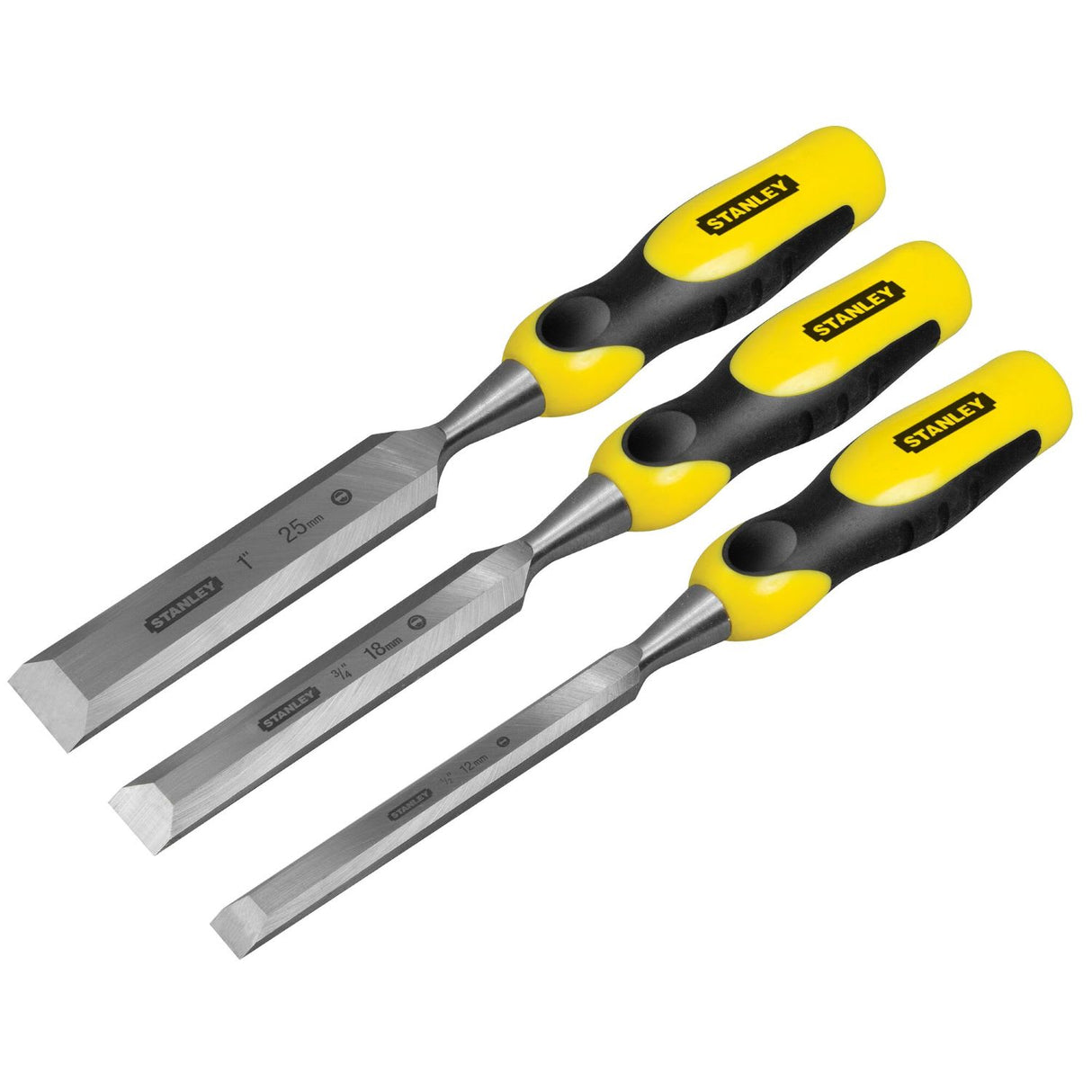 Stanley FatMax Dynagrip Wood Chisel 12, 18, 25mm Pack of 3 (Set)