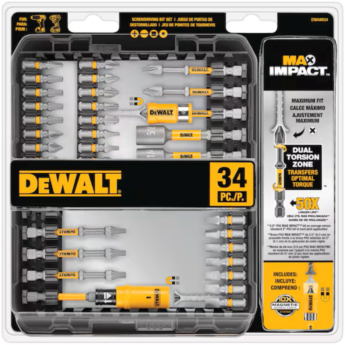 DeWalt Max Impact Screwdriving 34 Piece (Set)
