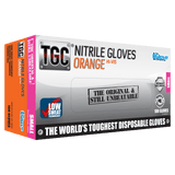 TGC Nitrile Gloves Powder Free Hi-Vis Orange Small Pack of 100