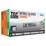 TGC Nitrile Gloves Powder Free Hi-Vis Orange XL Pack of 100