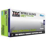 TGC Xtra Long Nitrile Gloves Powder Free Grey 400mm, Large (Pack of 40)