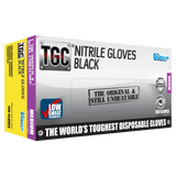 TGC Nitrile Gloves Powder Free Black Medium (Pack of 100)