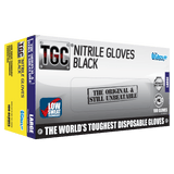 TGC Nitrile Gloves Powder Free Black Large (Pack of 100)