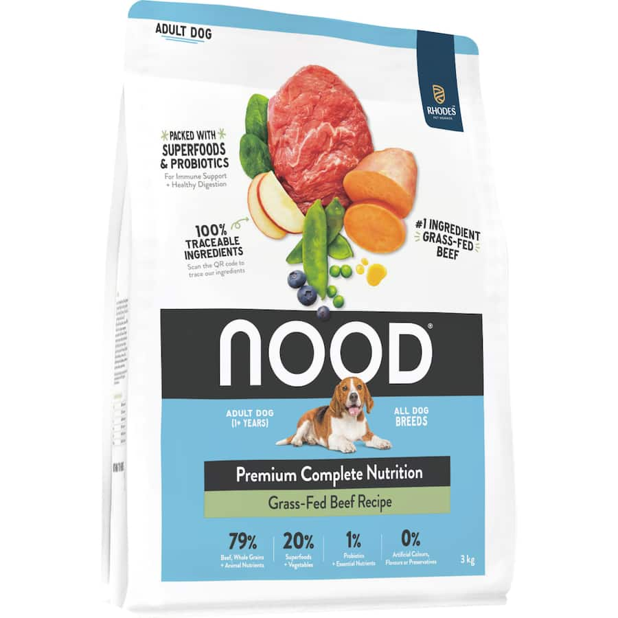 Nood Dry Dog Food Grass Fed Beef Recipe