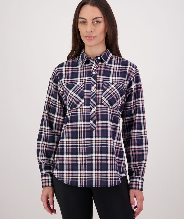 Egmont Twin Pack Closed Front Shirt, SW26279W (Each) - Shiraz/NVY S