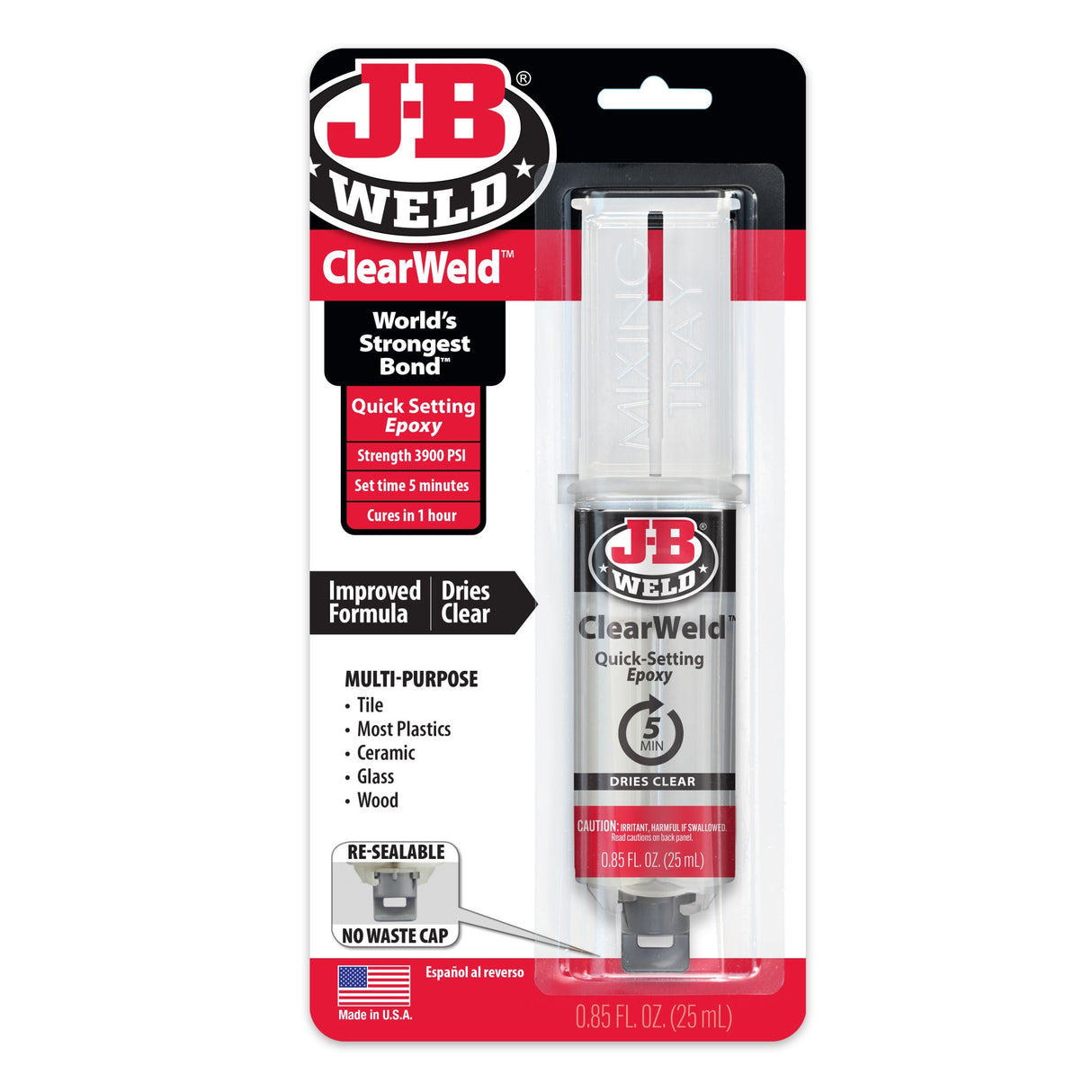 Clearweld Clear Epoxy Syringe - JB Weld