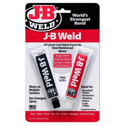 Cold Weld Steel Reinforced Epoxy Twin Tube-JB Weld