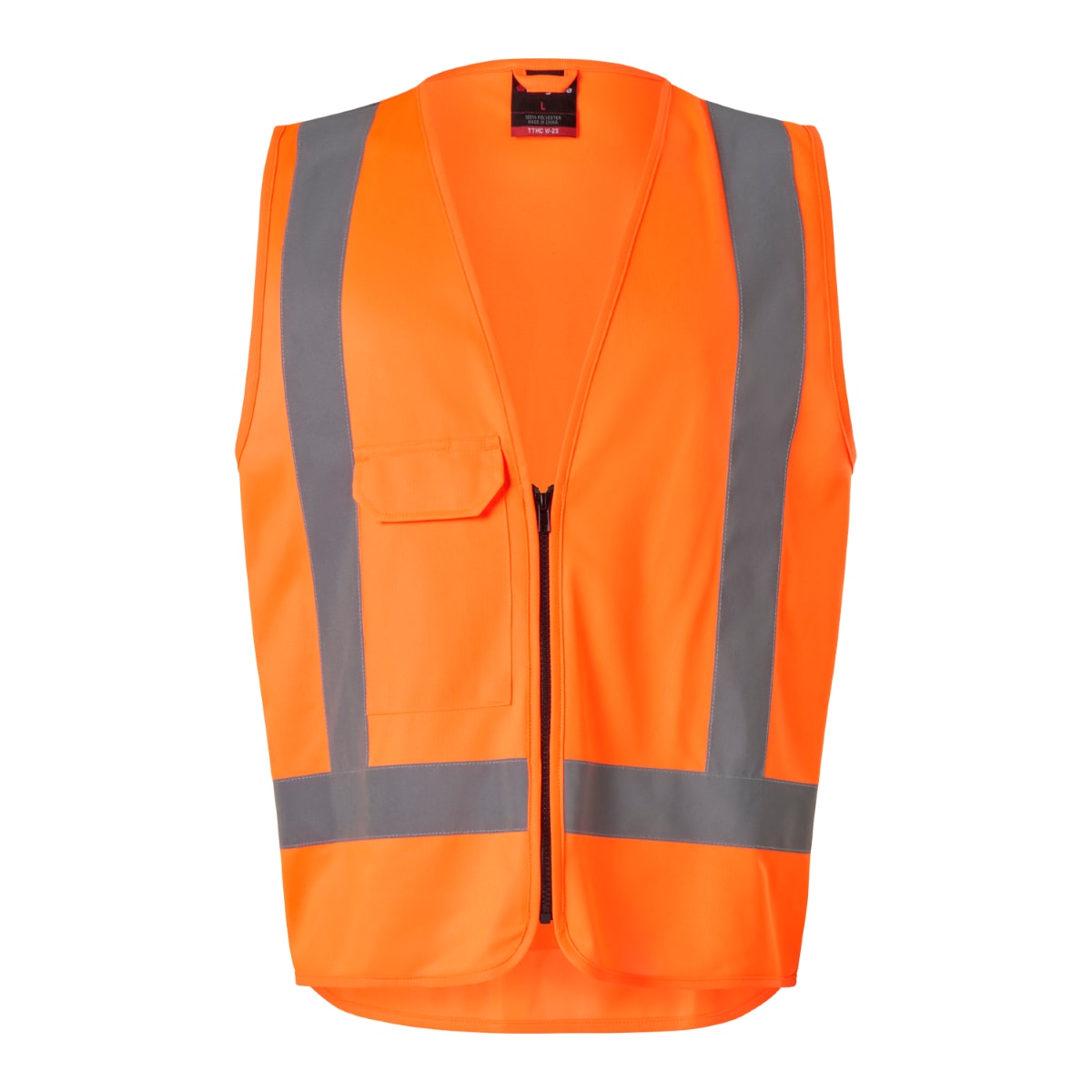 KingGee, Hi Vis Safety Vest, K57012 (Each) - Fluro Orange