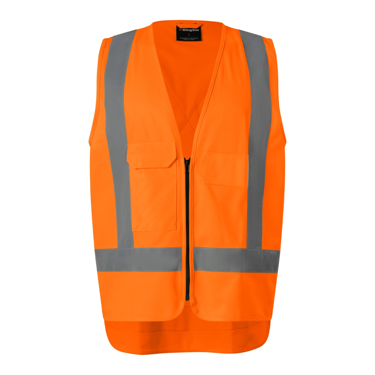 KingGee, X-Back Vest, K57010 (Each) - Orange