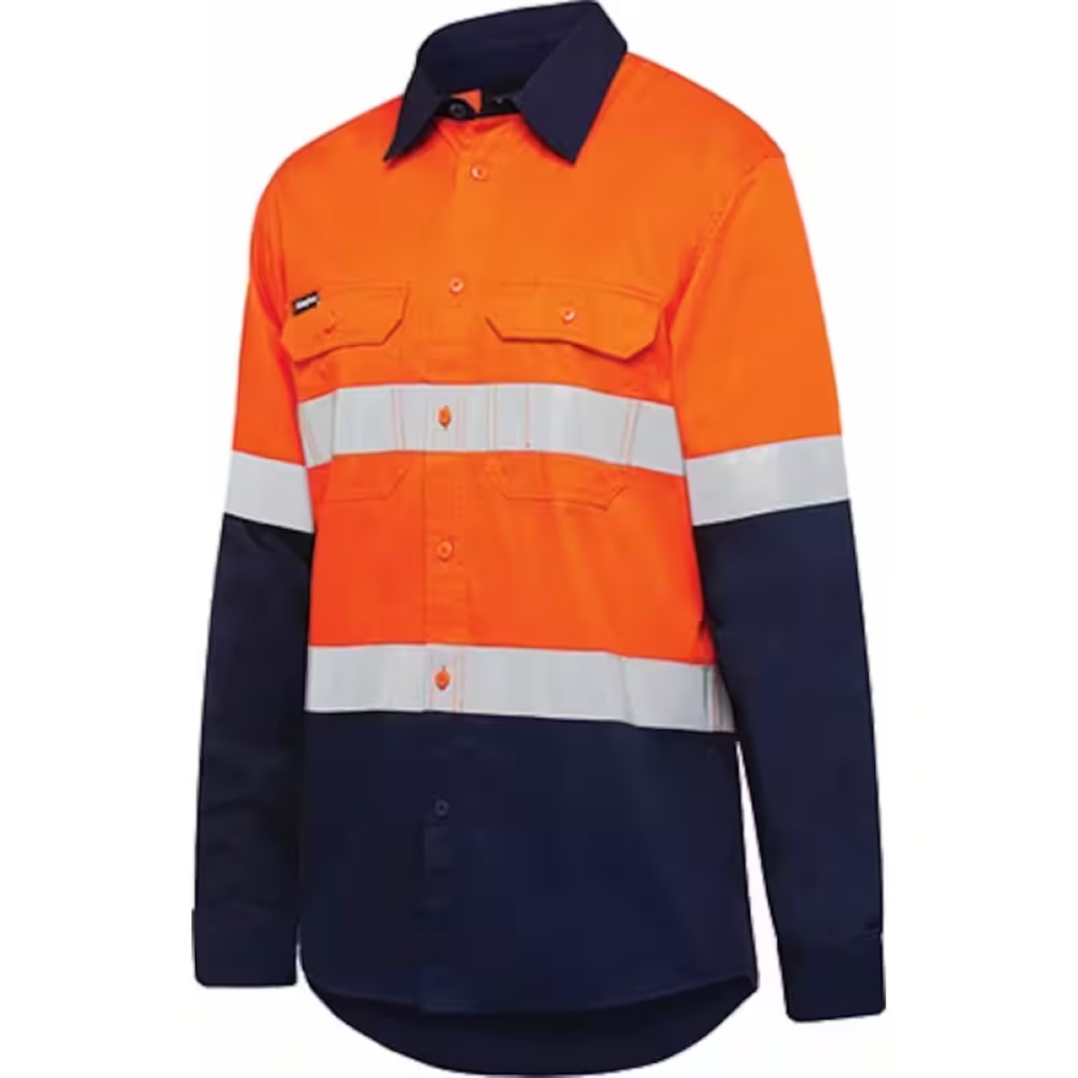 KingGee, Lightweight Shirt, K54025 (Each) - Orange/Navy
