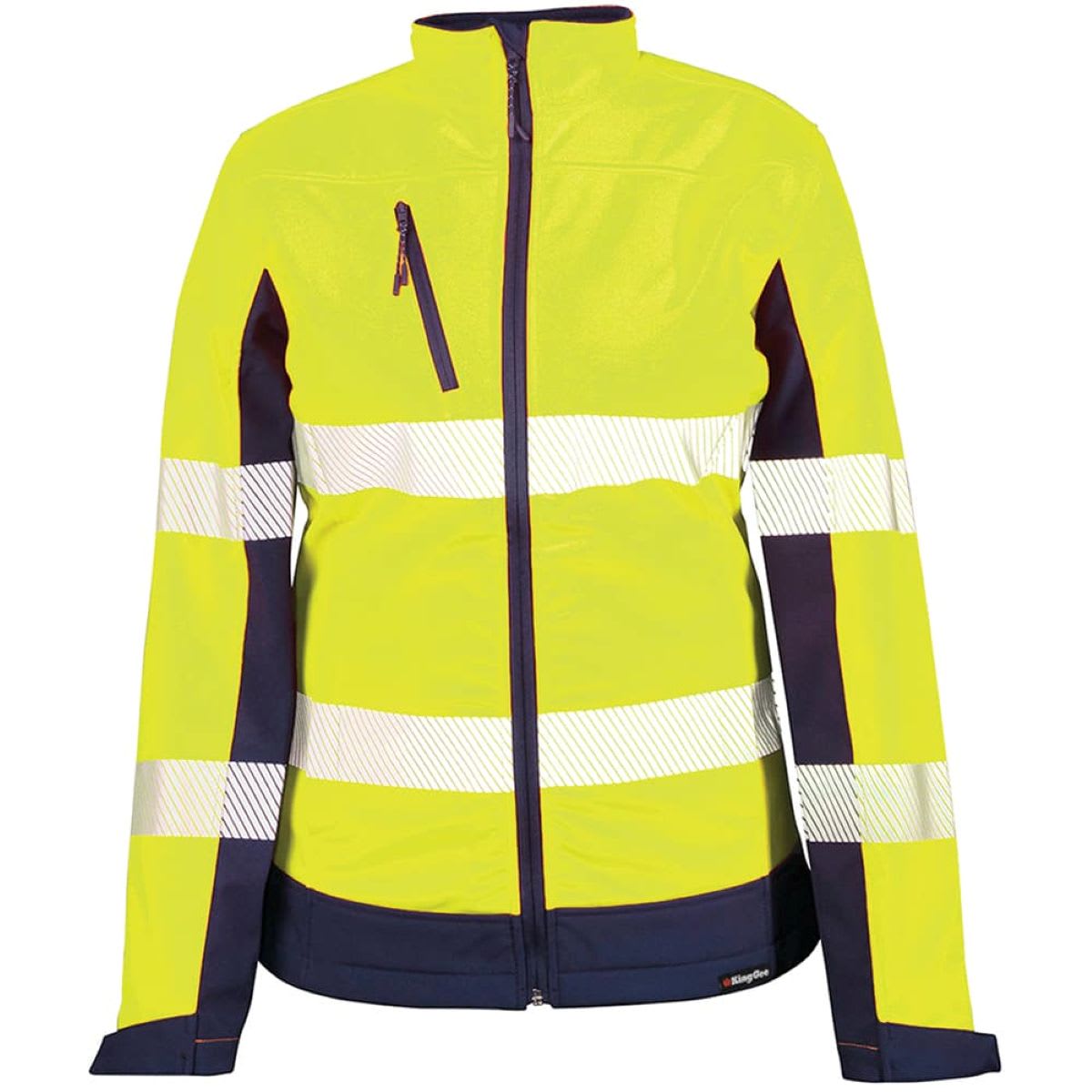 KingGee, Women's Soft Shell Jacket, K45000 (Each) - Yellow/Navy