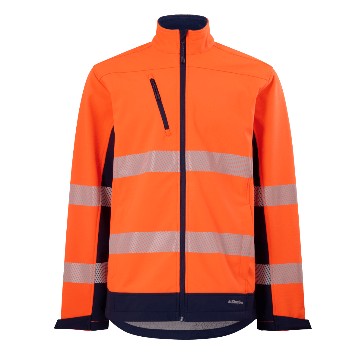 KingGee, Taped Softshell Jacket, K55009 (Each) - Orange/Navy