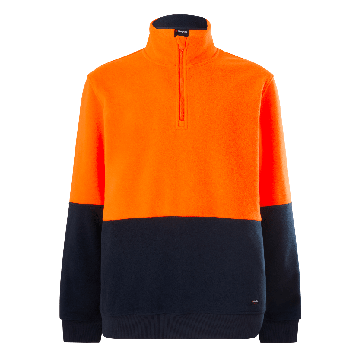 KingGee, Day Only Fleece Pullover, K55021 (Each) - Orange/Navy