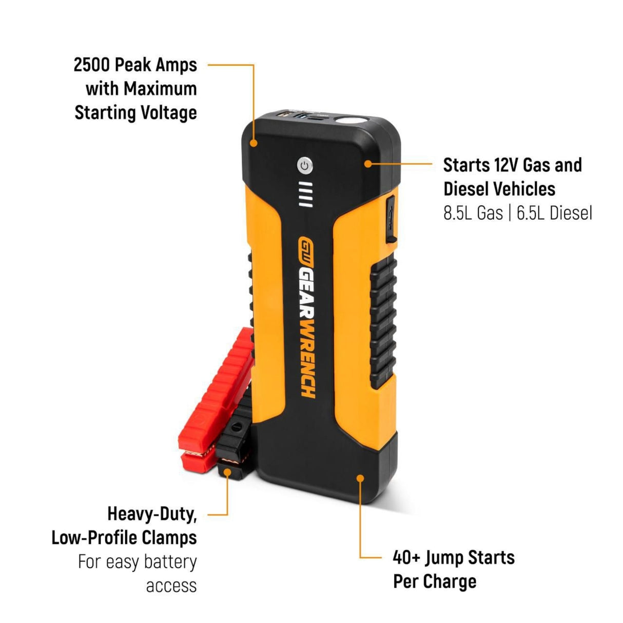 GearWrench 2500A Lithium Battery Jump Starter
