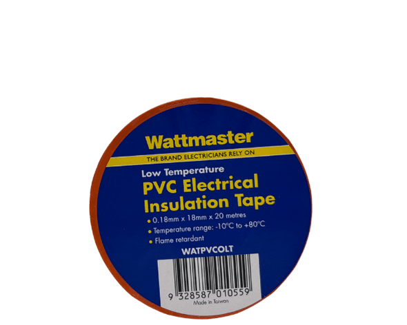 Wattmaster Orange PVC Electrical Tape 18mm x 20m