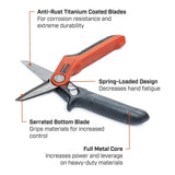 Crescent 7-1/2" Tradesman Utility Shears 190 x 20 x 40mm