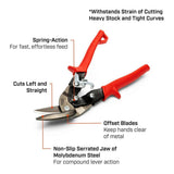 Crescent MetalMaster Left Cut Aviation Snips 250 x 290 x 80mm