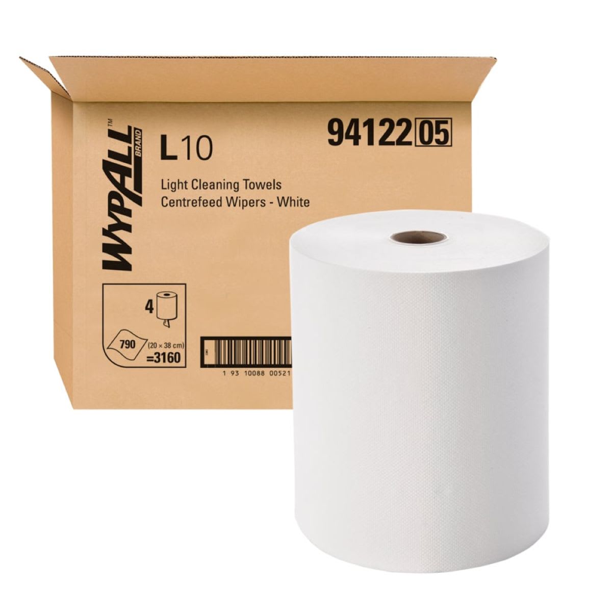 WypAll L10 Heavy Duty Perforated Centrefeed Roll 4 Rolls (Per Case)