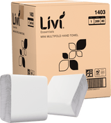 Everyday 1 Ply Mini Multifold Paper Towel 200 Sheets (Carton of 40 Packs) - Livi
