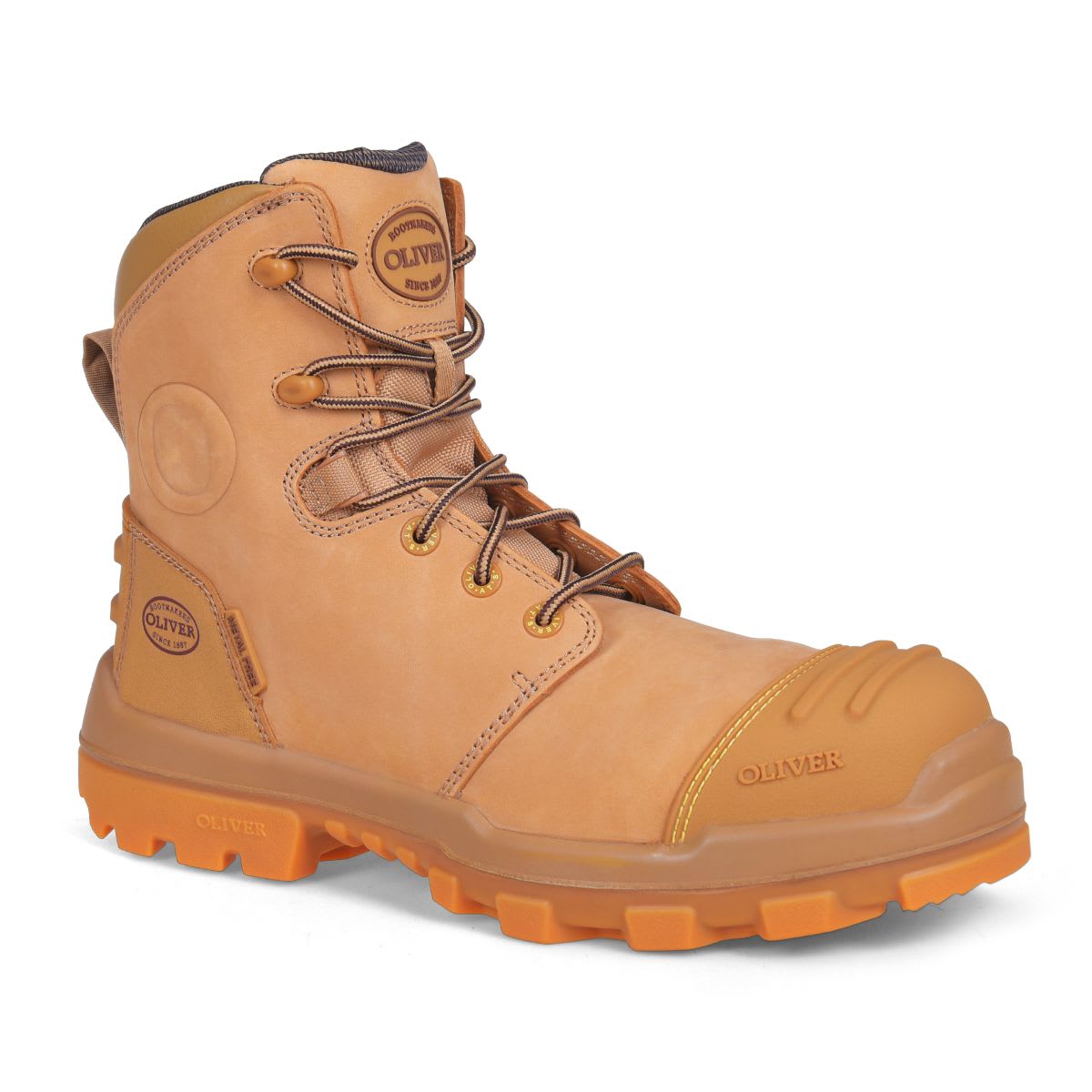 Oliver AT 54-552Z Zip Sided Safety Boot - Stone