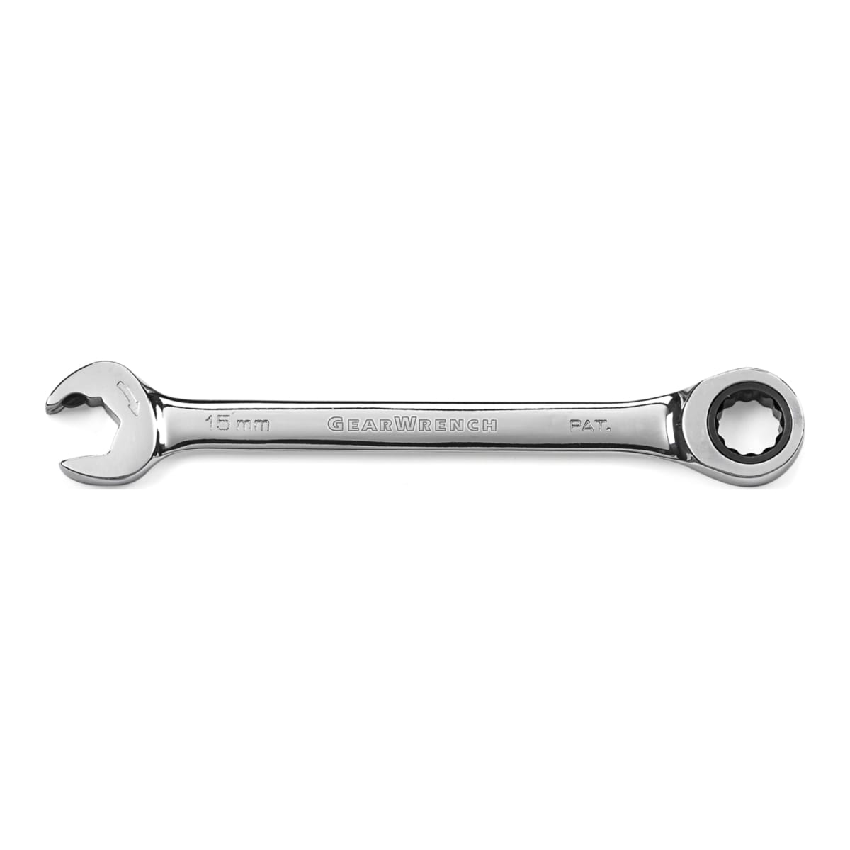 GearWrench 15mm Metric Open End Ratcheting Wrench 2 x 265 x 45mm